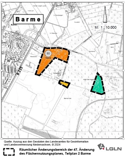 47. Änd. des Flächennutzungsplans, Teilplan 2 Barme 47. Änd. des Flächennutzungsplans, Teilplan 2 Barme © Gemeinde Dörverden
